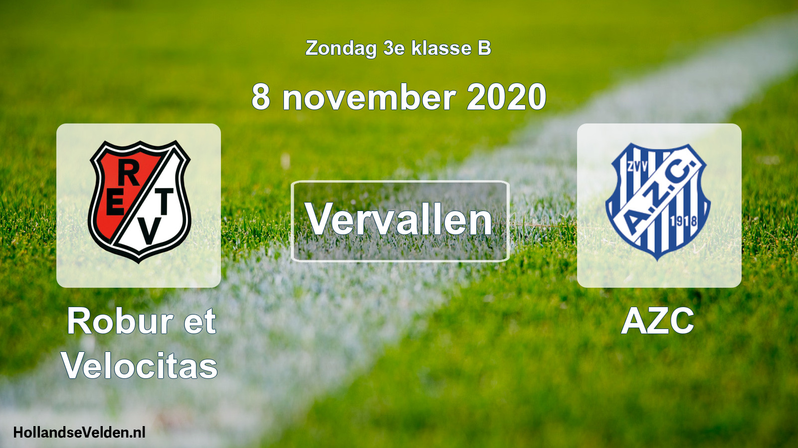 Scheduled Match: Robur et Velocitas - AZC (8 November 2020)