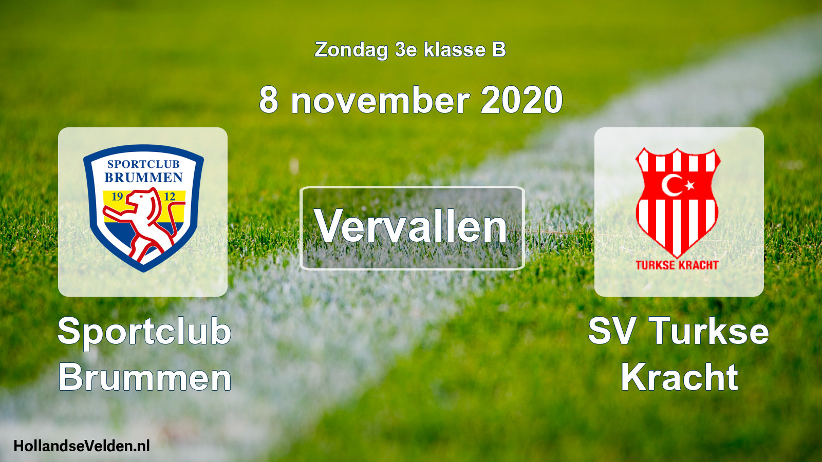 Scheduled Match: Sportclub Brummen - SV Turkse Kracht (8 November 2020)