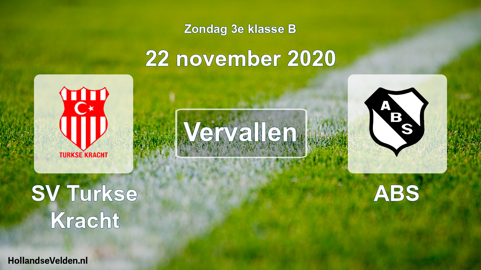 Scheduled Match: SV Turkse Kracht - ABS (22 November 2020)