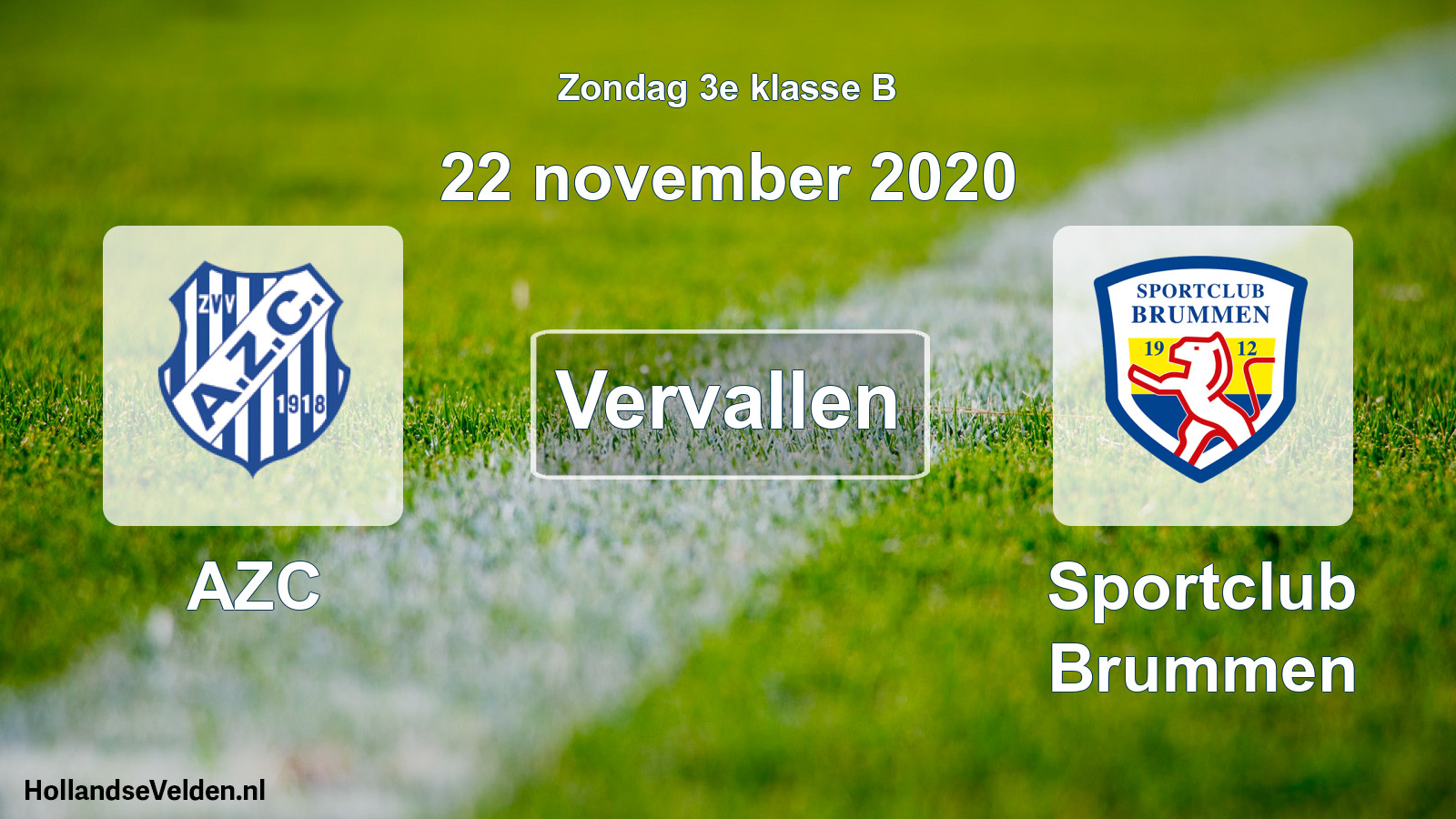 Scheduled Match: AZC - Sportclub Brummen (22 November 2020)