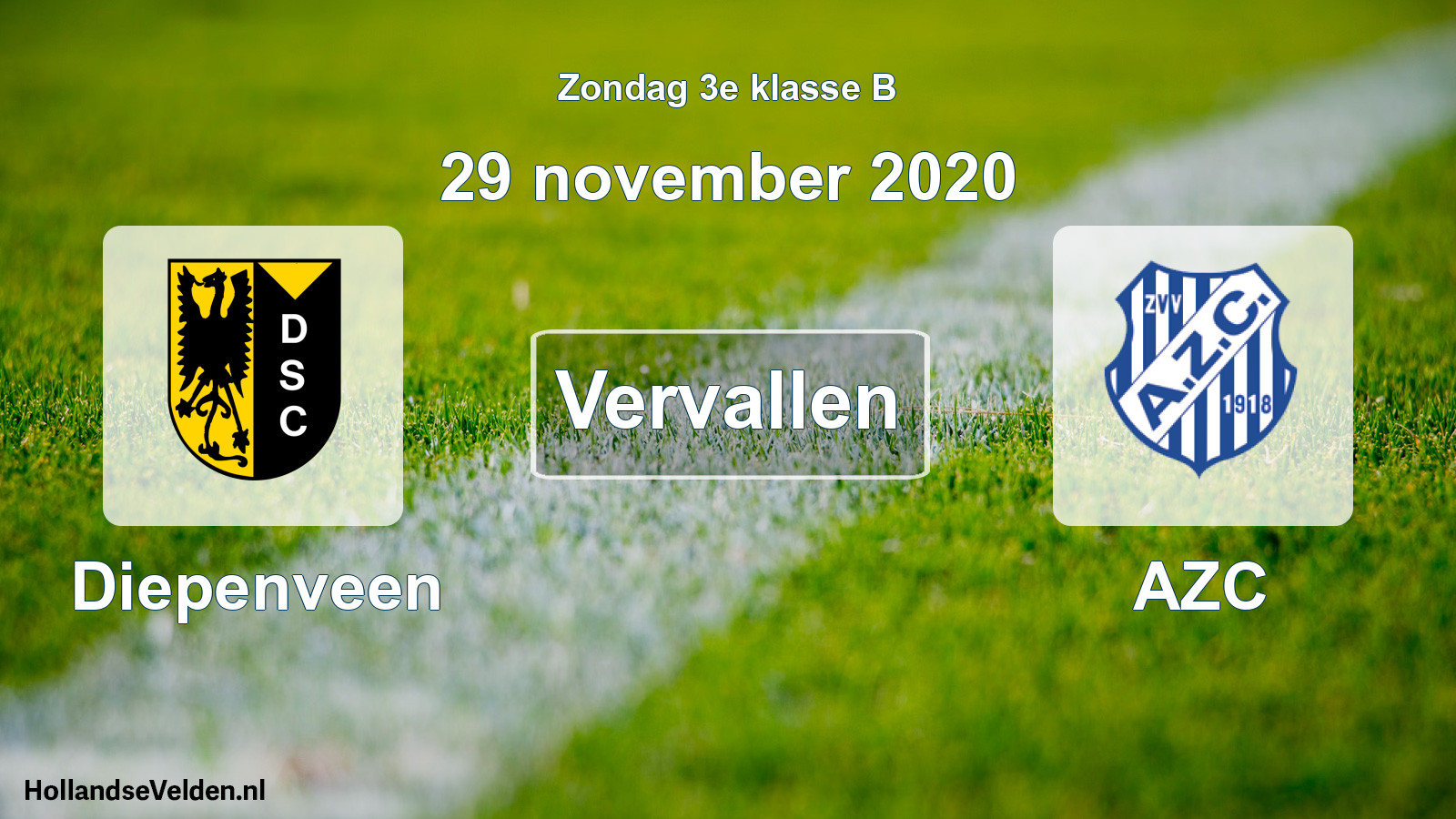 Scheduled Match: Diepenveen - AZC (29 November 2020)