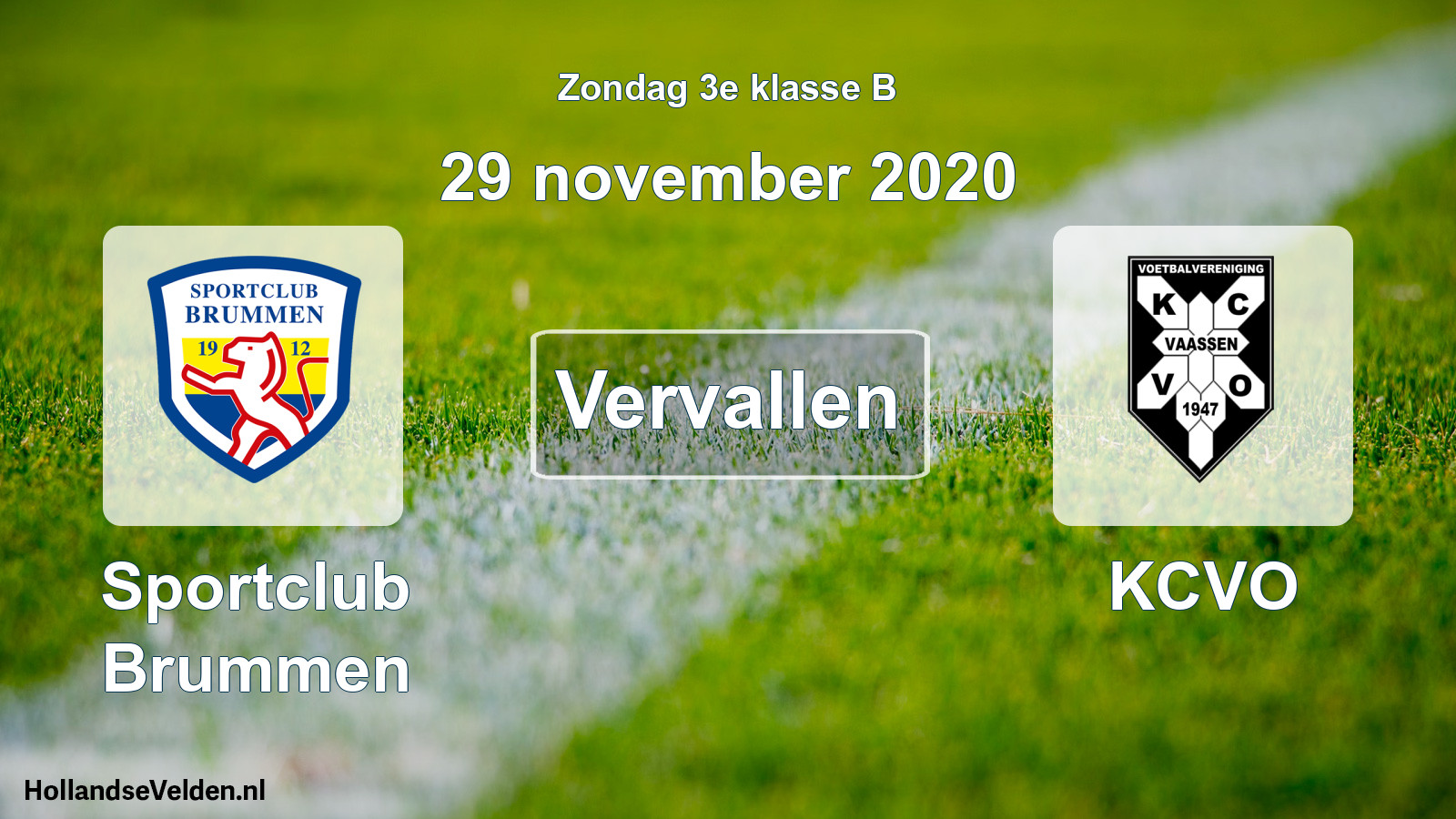 Scheduled Match: Sportclub Brummen - KCVO (29 November 2020)