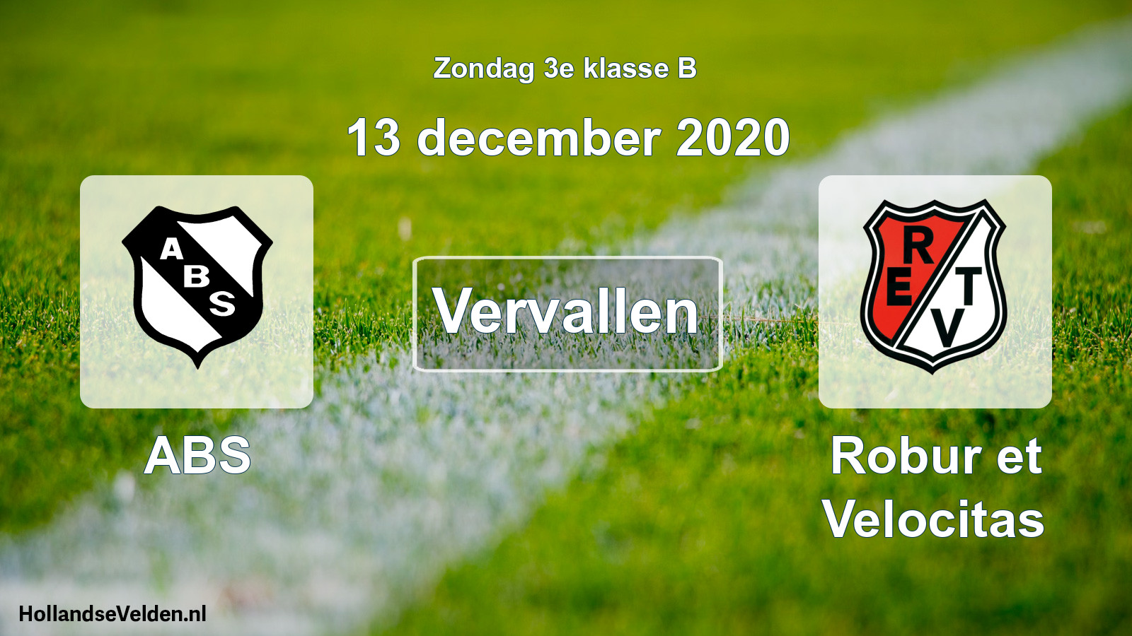 Scheduled Match: ABS - Robur et Velocitas (13 December 2020)