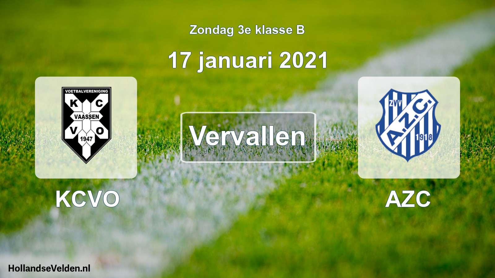 Scheduled Match: KCVO - AZC (17 January 2021)