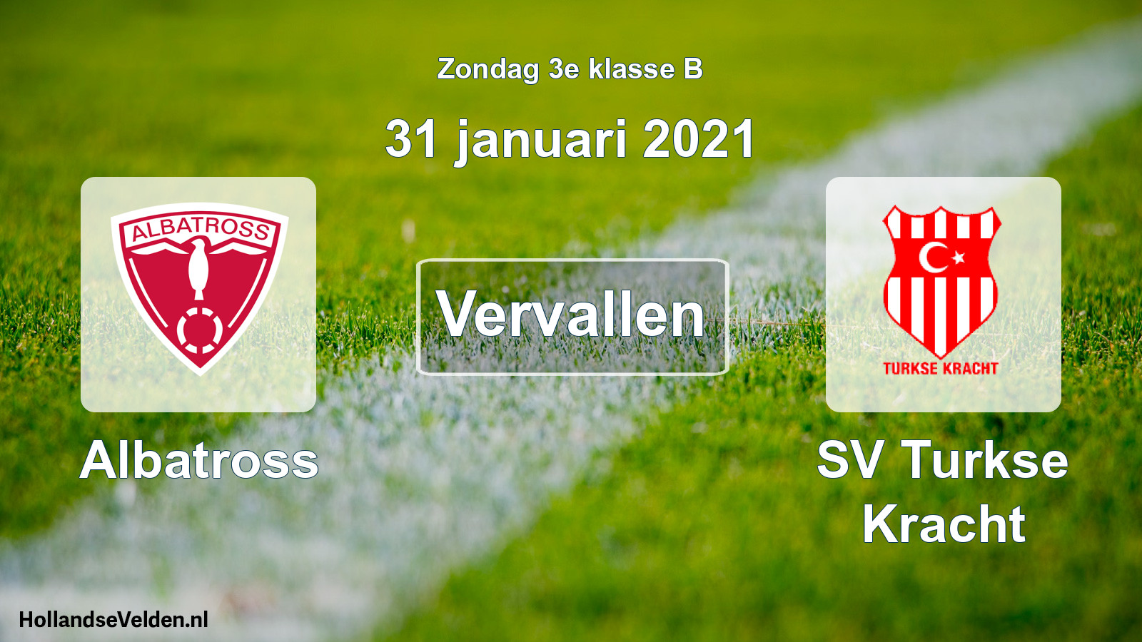 Scheduled Match: Albatross - SV Turkse Kracht (31 January 2021)