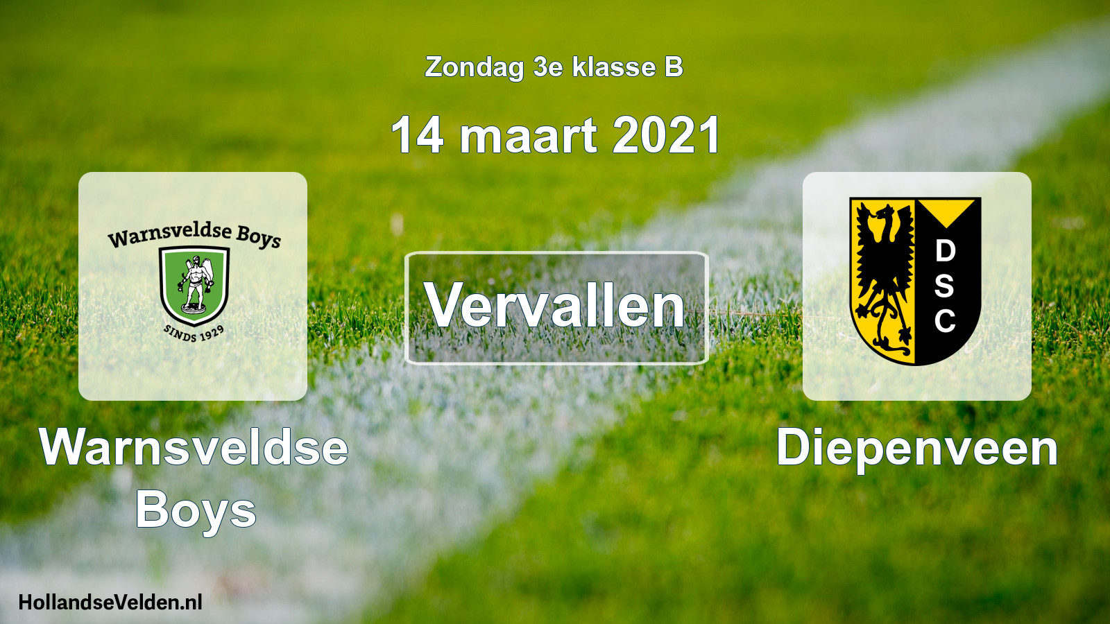 Scheduled Match: Warnsveldse Boys - Diepenveen (14 March 2021)