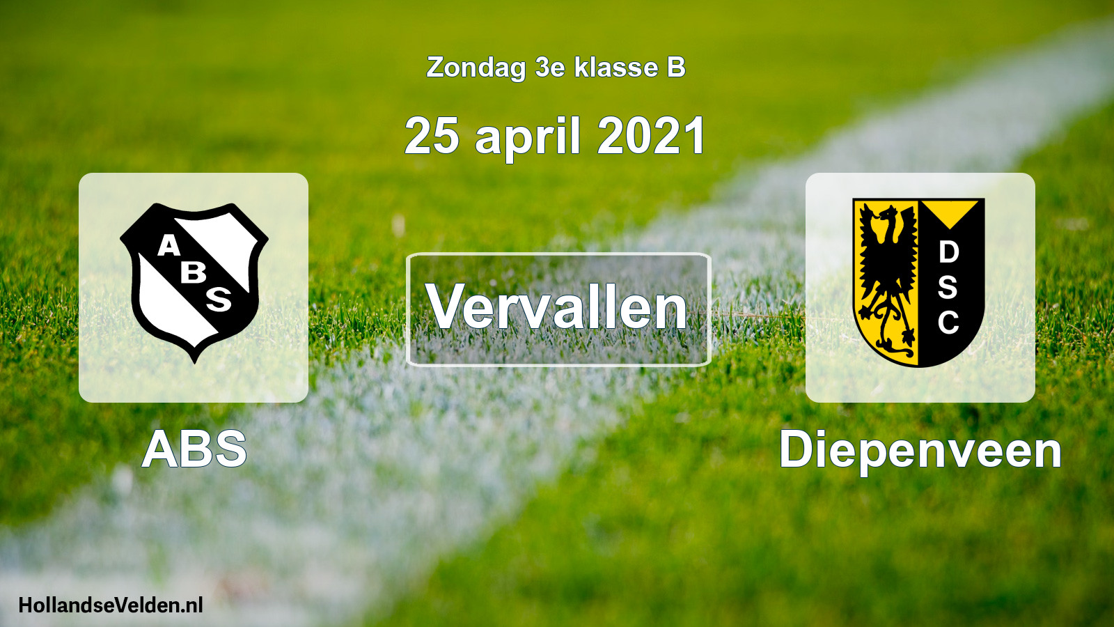 Scheduled Match: ABS - Diepenveen (25 April 2021)