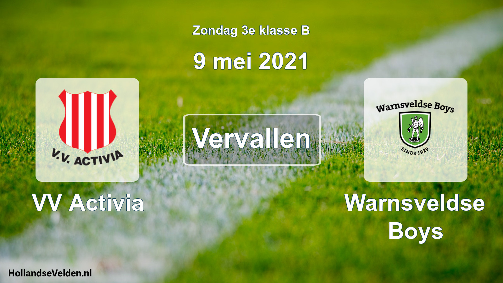 Scheduled Match: VV Activia - Warnsveldse Boys (9 May 2021)