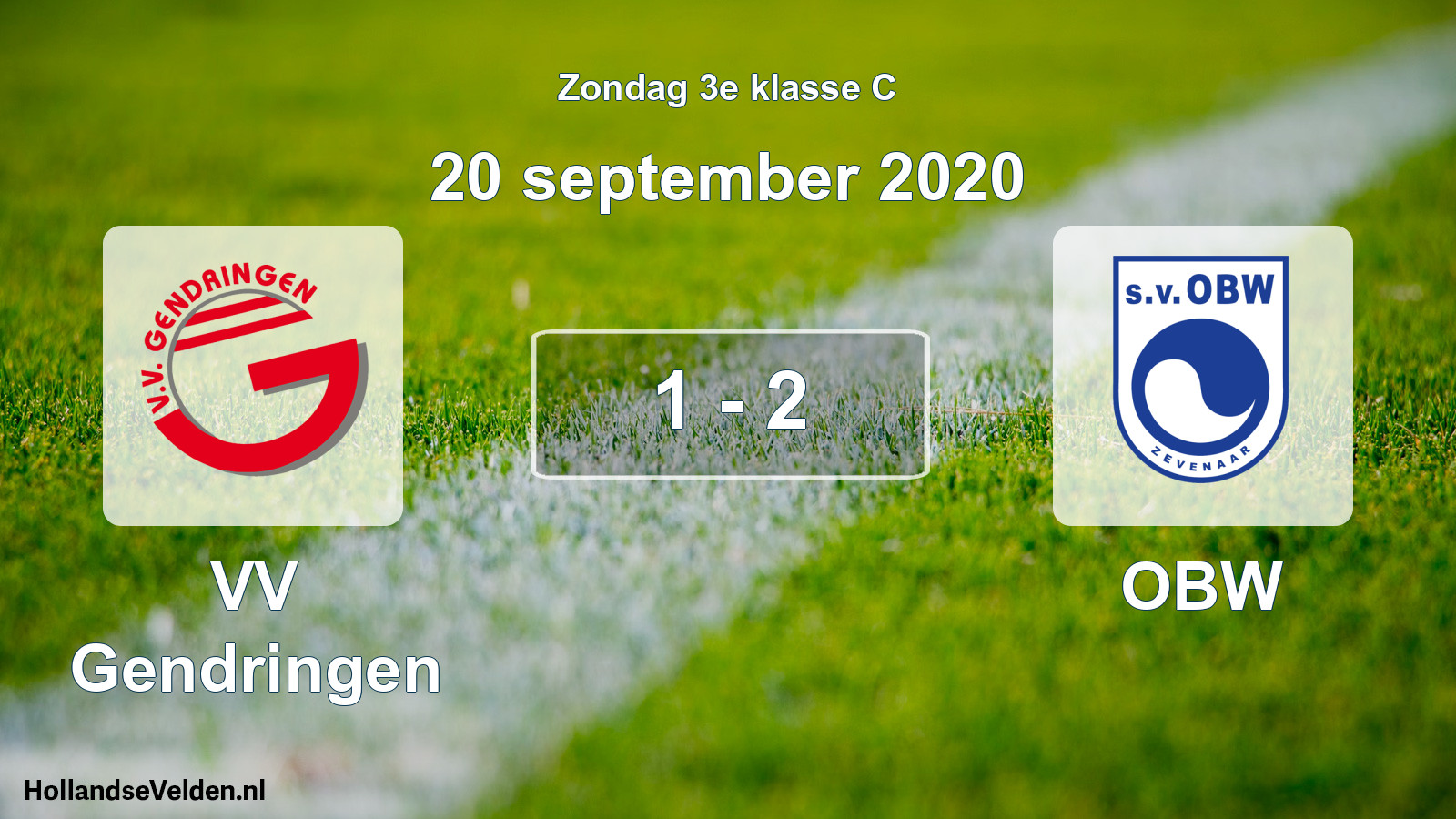 Total number of matches played: VV Gendringen - OBW 1 - 2 (20 September 2020)