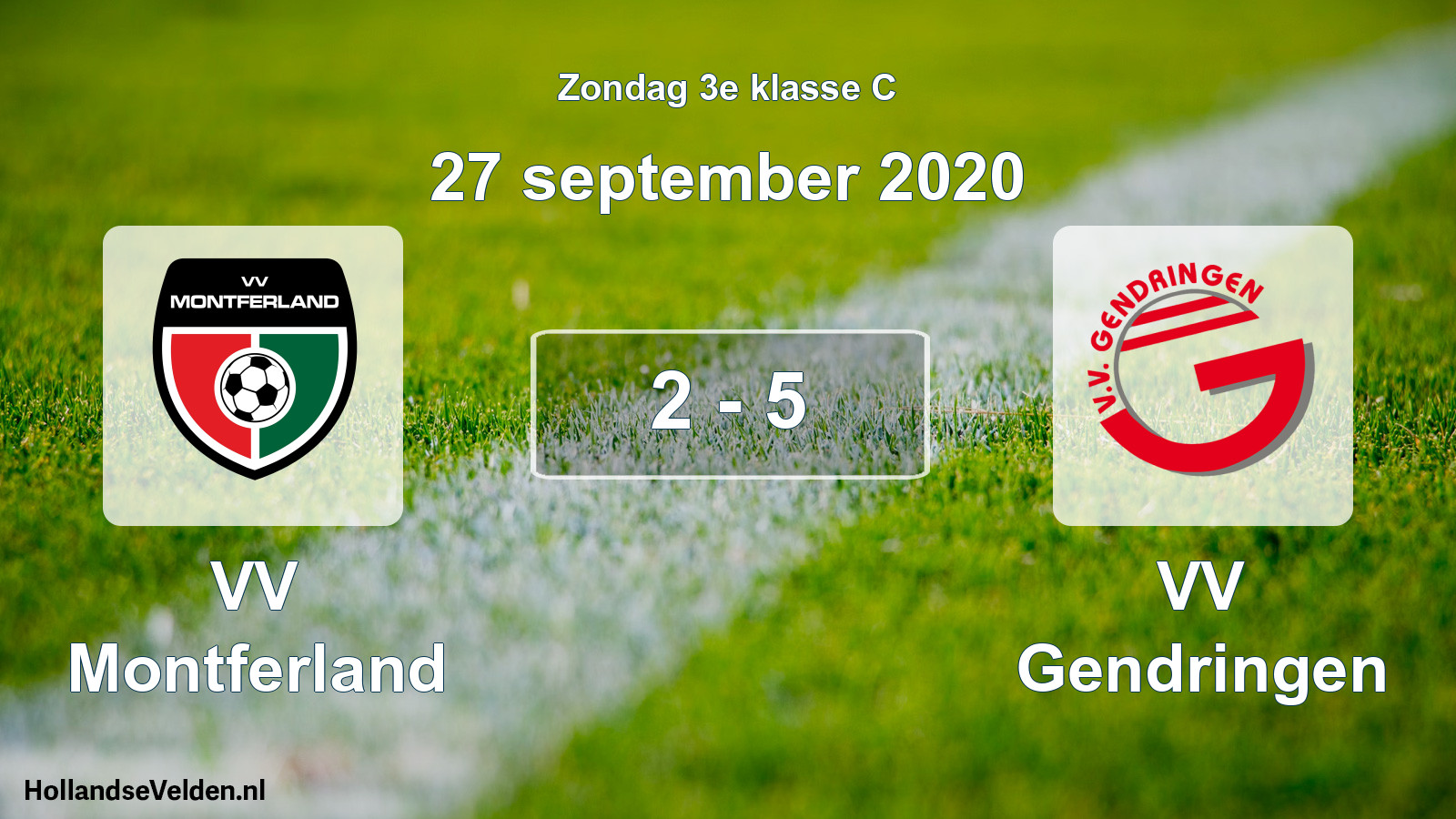 Total number of matches played: VV Montferland - VV Gendringen 2 - 5 (27 September 2020)