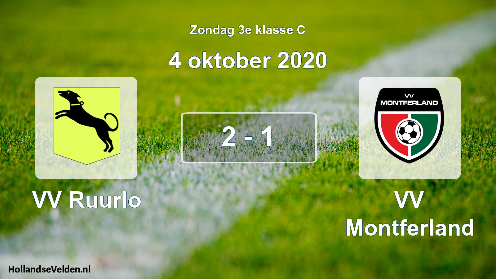 Total number of matches played: VV Ruurlo - VV Montferland 2 - 1 (4 October 2020)