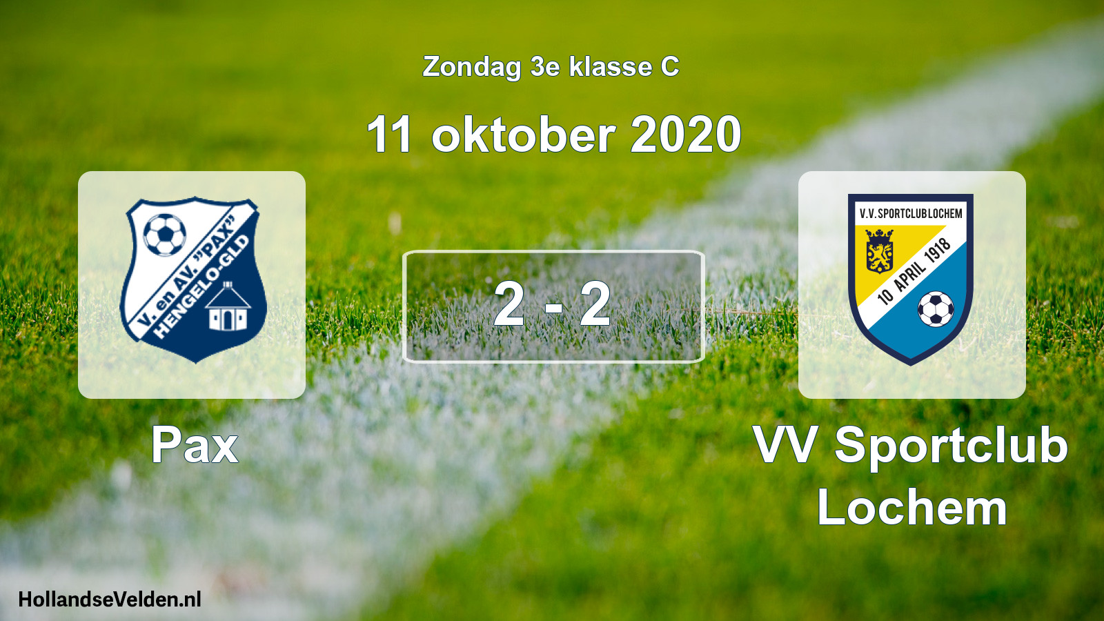 Total number of matches played: Pax - VV Sportclub Lochem 2 - 2 (11 October 2020)