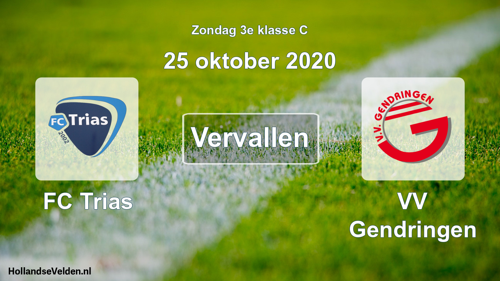 Scheduled Match: FC Trias - VV Gendringen (25 October 2020)