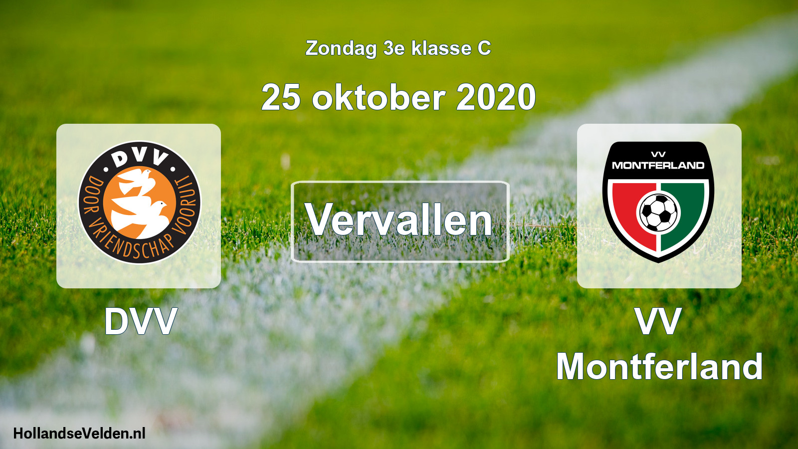 Scheduled Match: DVV - VV Montferland (25 October 2020)