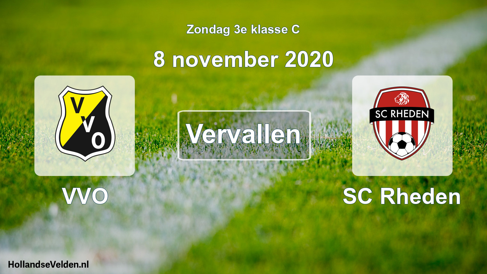 Scheduled Match: VVO - SC Rheden (8 November 2020)
