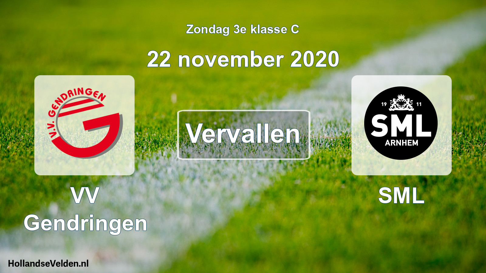 Scheduled Match: VV Gendringen - SML (22 November 2020)