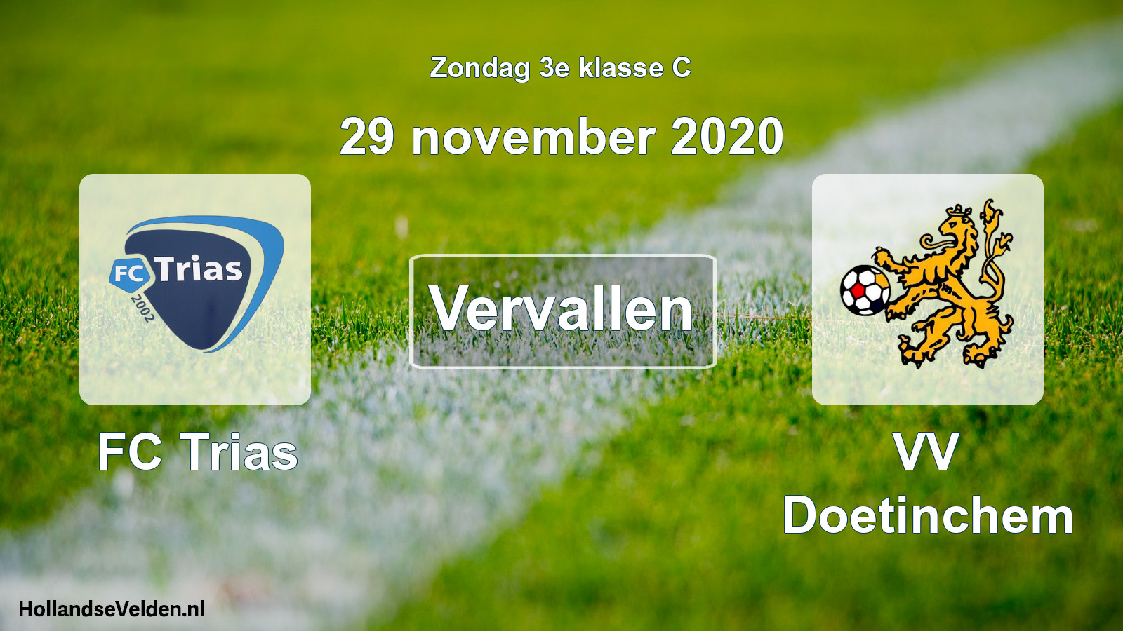 Scheduled Match: FC Trias - VV Doetinchem (29 November 2020)