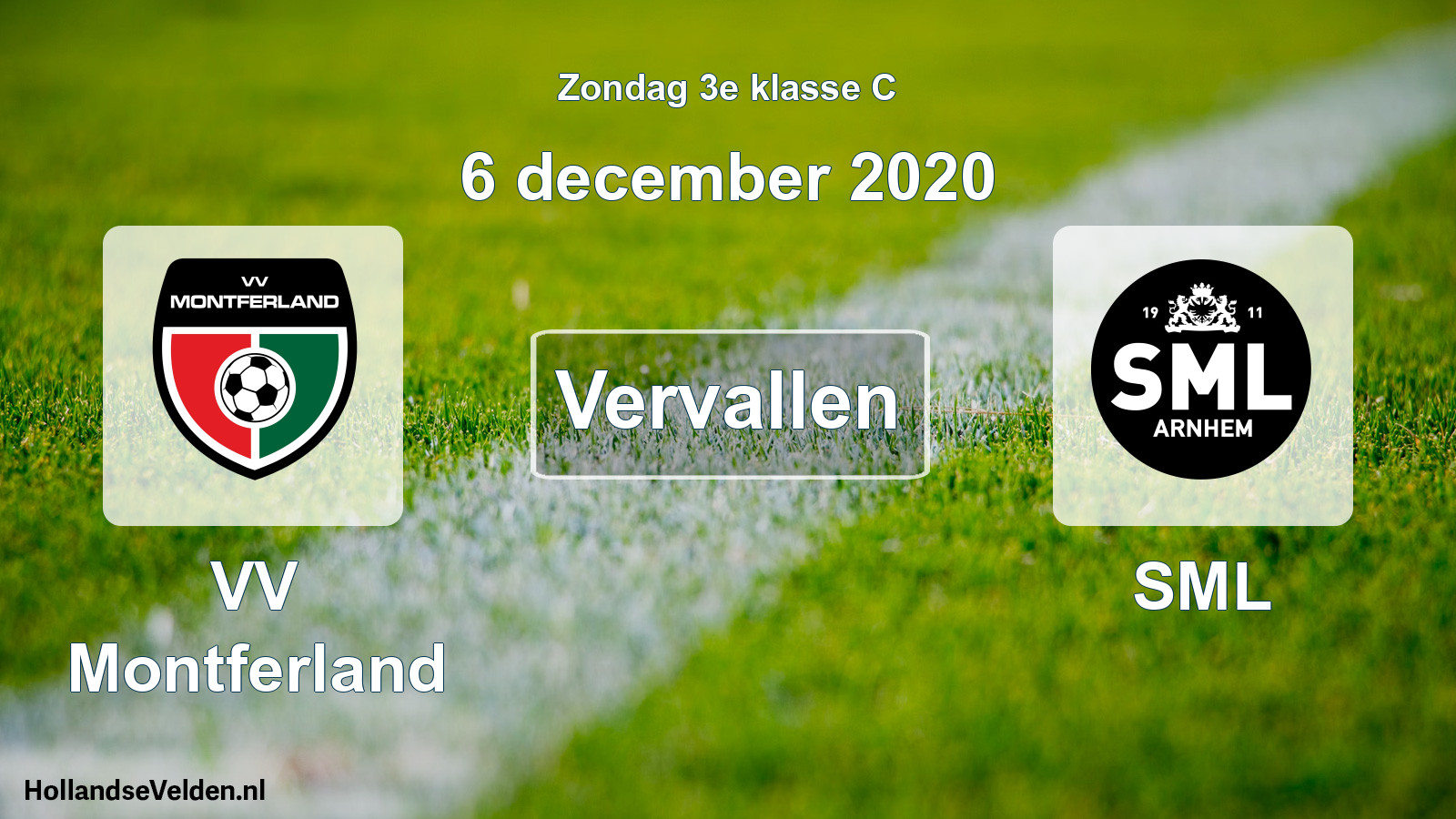 Scheduled Match: VV Montferland - SML (6 December 2020)