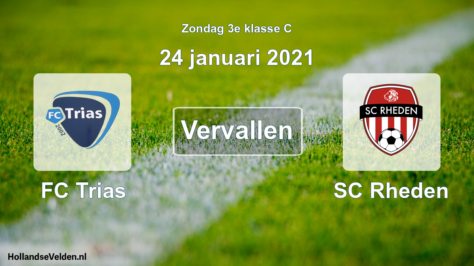 Scheduled Match: FC Trias - SC Rheden (24 January 2021)