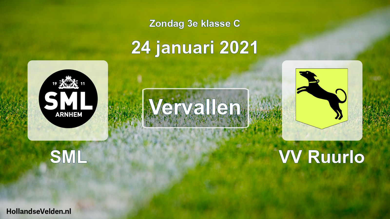 Scheduled Match: SML - VV Ruurlo (24 January 2021)