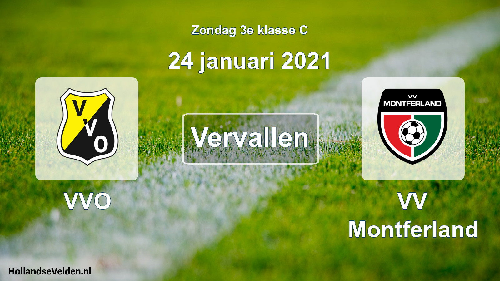 Scheduled Match: VVO - VV Montferland (24 January 2021)