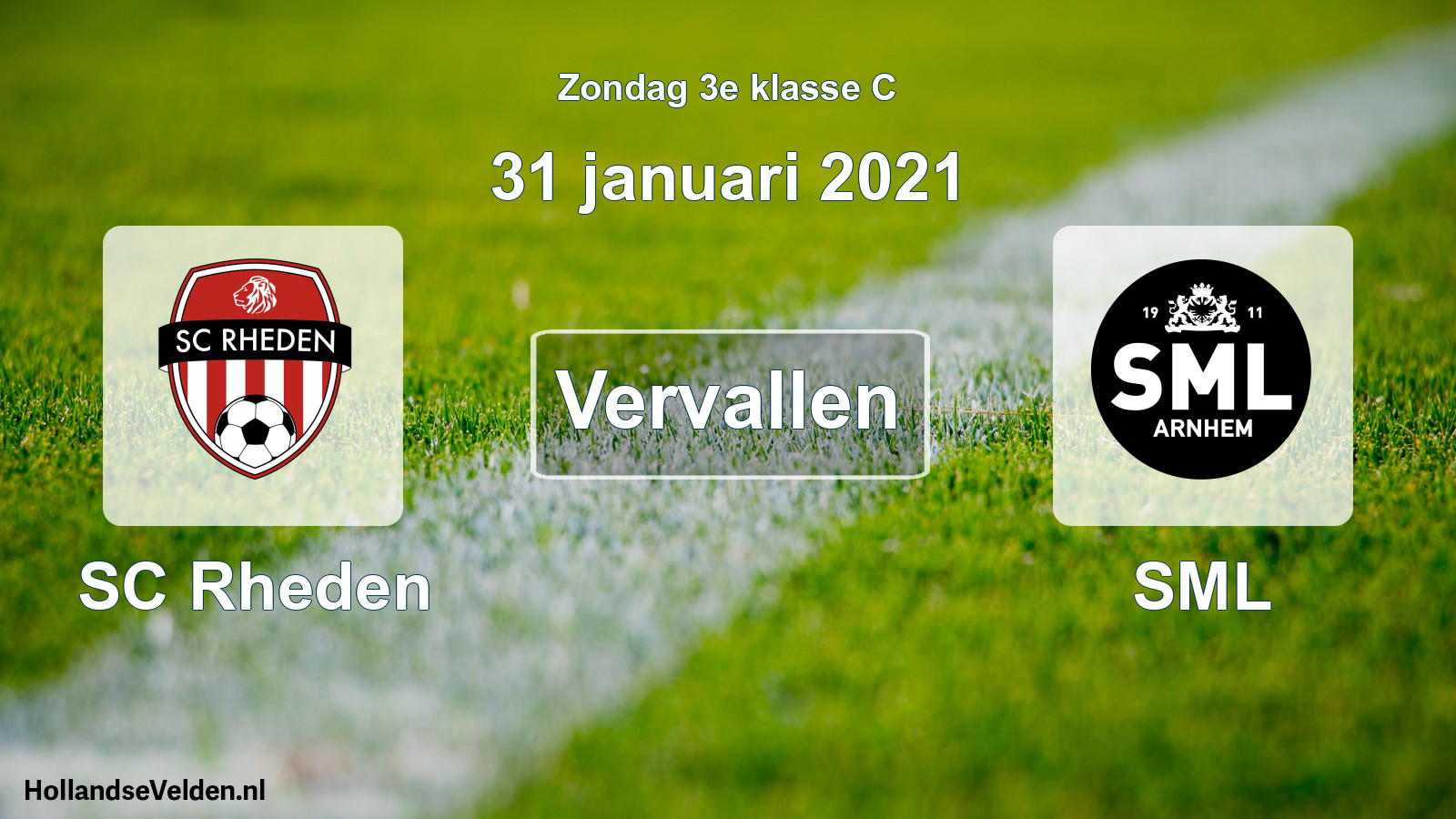 Scheduled Match: SC Rheden - SML (31 January 2021)