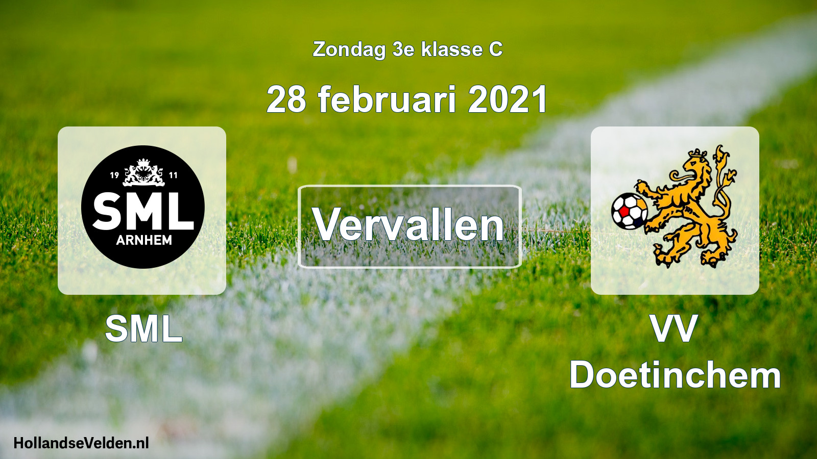 Scheduled Match: SML - VV Doetinchem (28 February 2021)