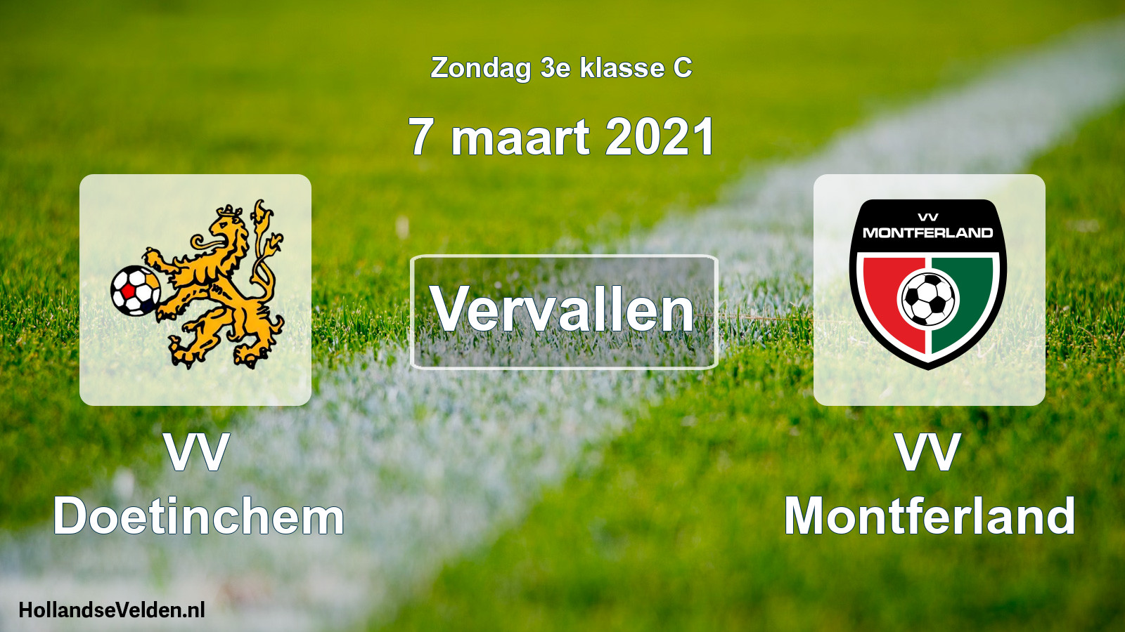 Scheduled Match: VV Doetinchem - VV Montferland (7 March 2021)