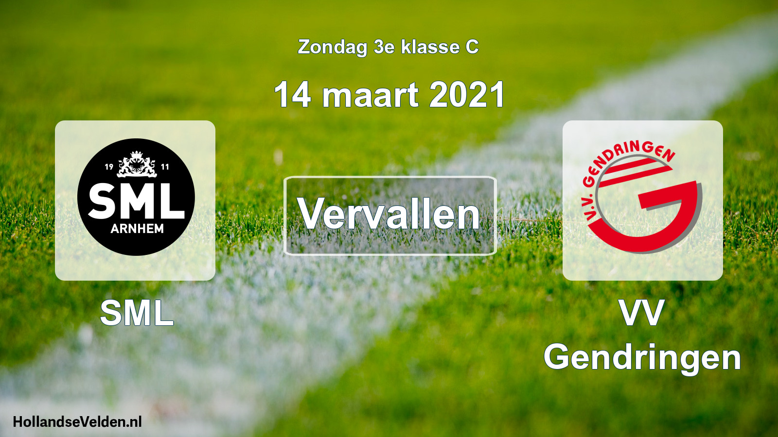 Scheduled Match: SML - VV Gendringen (14 March 2021)