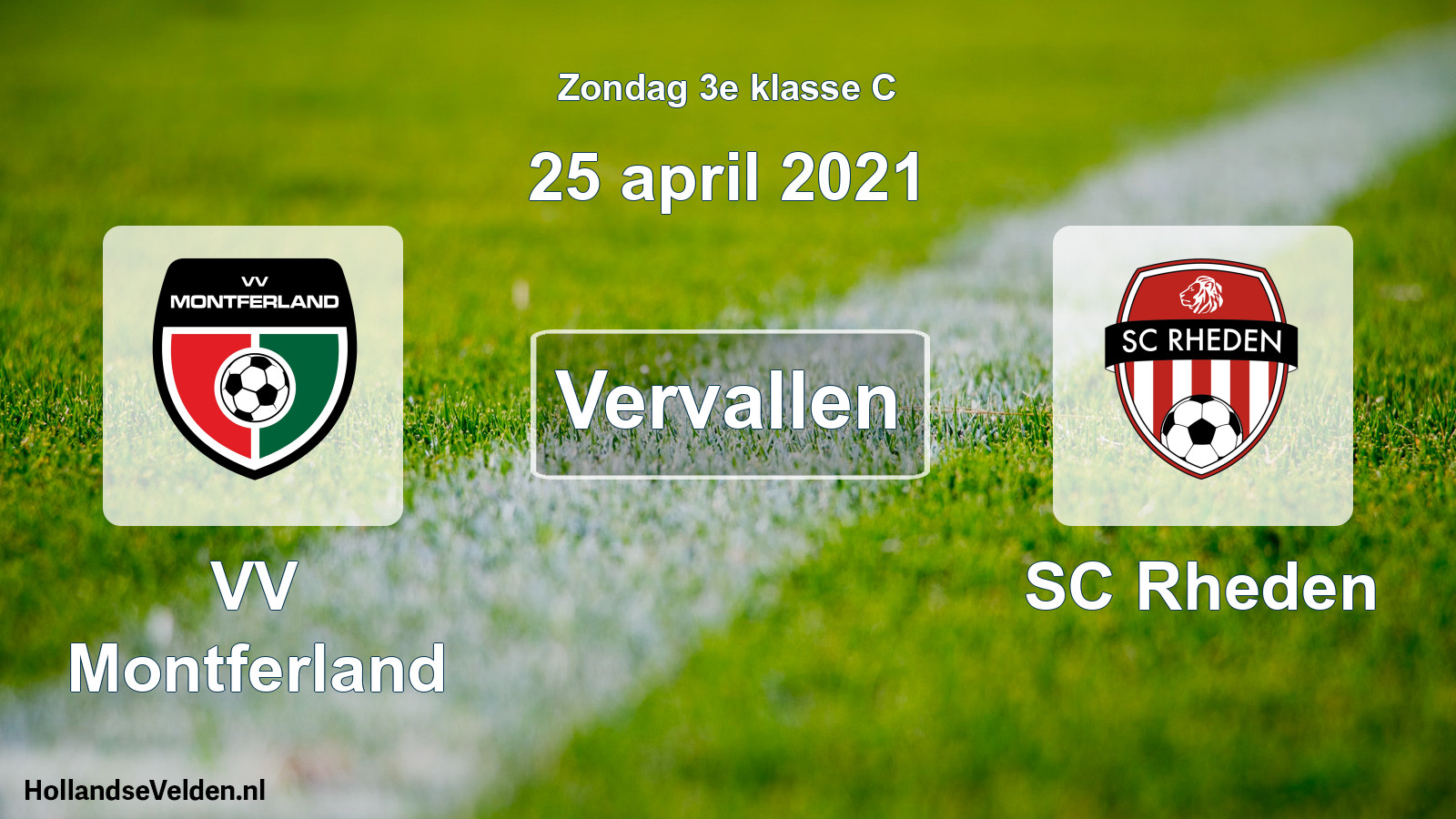 Scheduled Match: VV Montferland - SC Rheden (25 April 2021)