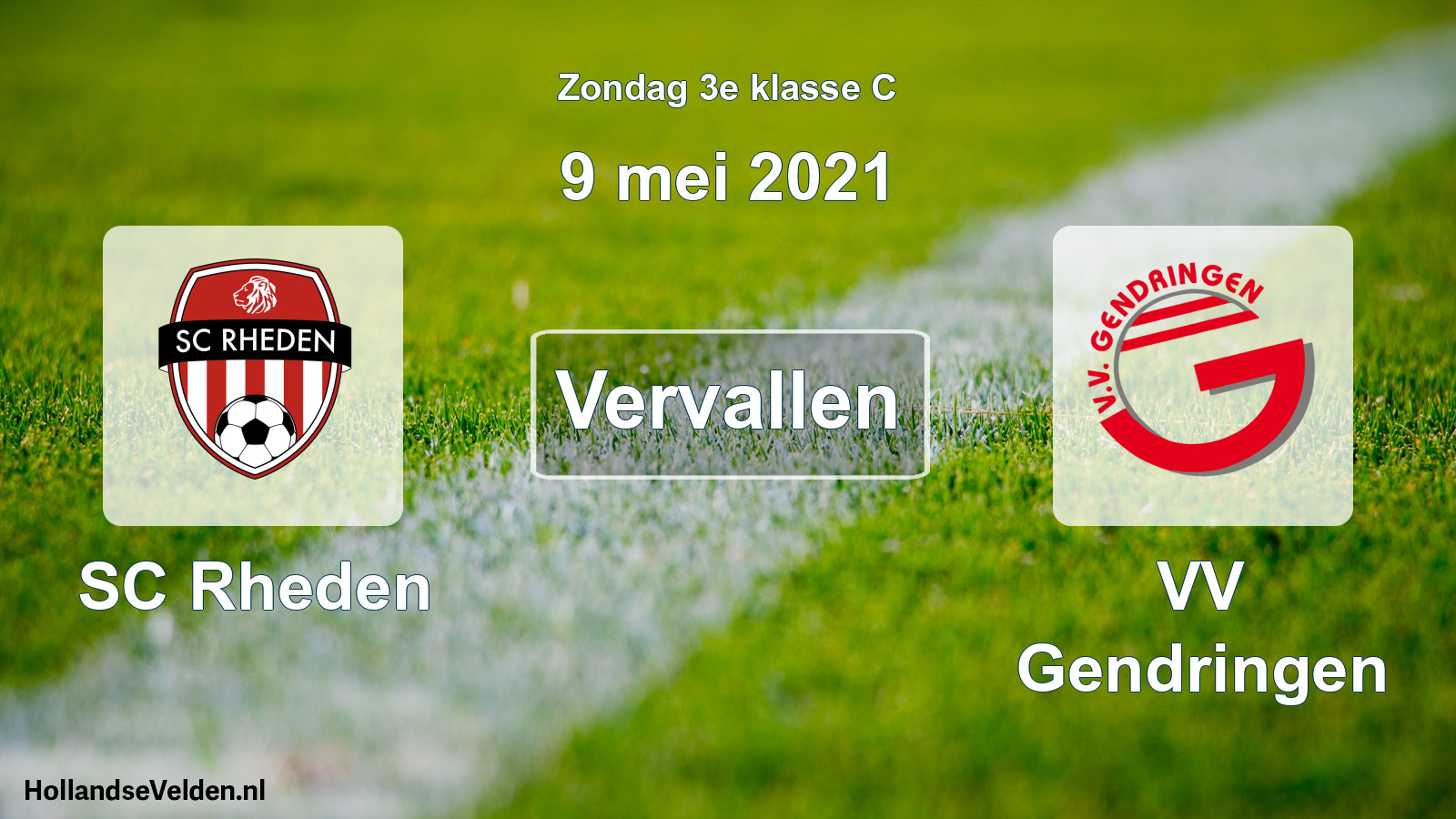 Scheduled Match: SC Rheden - VV Gendringen (9 May 2021)