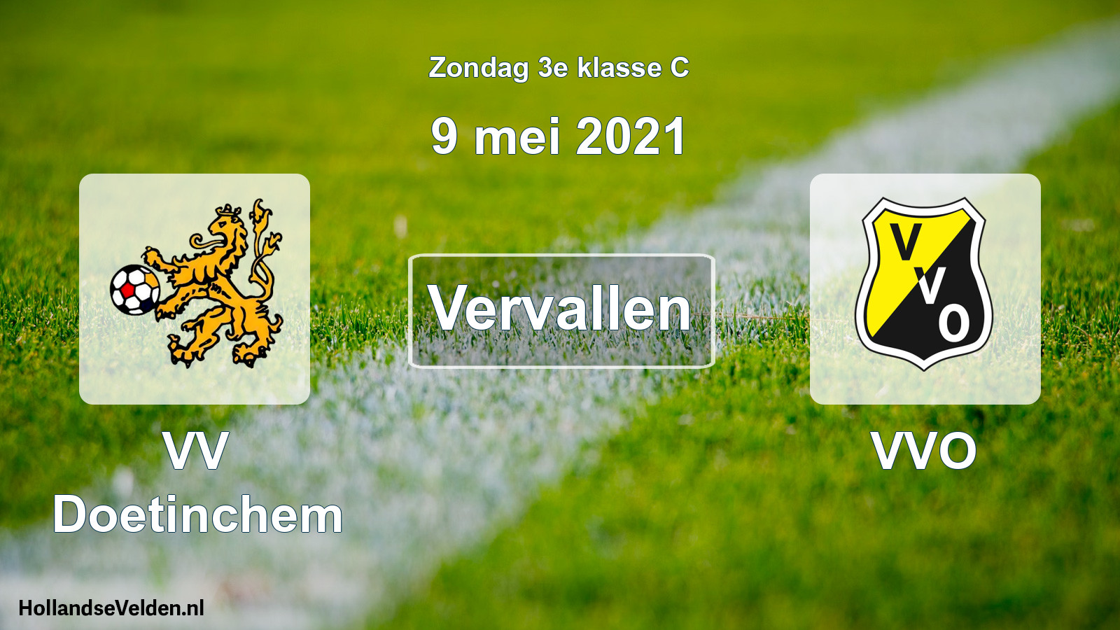 Scheduled Match: VV Doetinchem - VVO (9 May 2021)