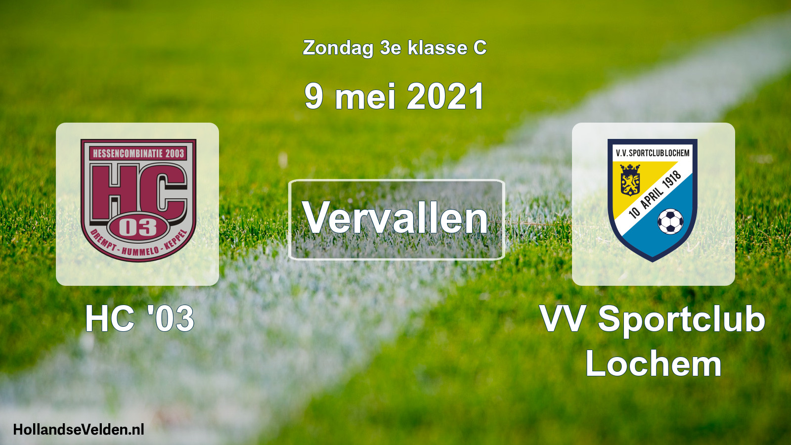 Scheduled Match: HC '03 - VV Sportclub Lochem (9 May 2021)