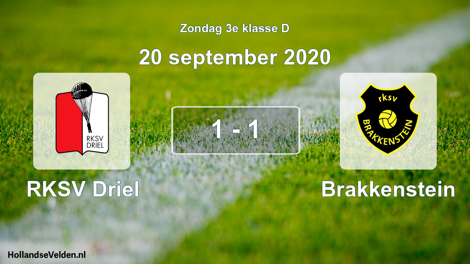 Total number of matches played: RKSV Driel - Brakkenstein 1 - 1 (20 September 2020)