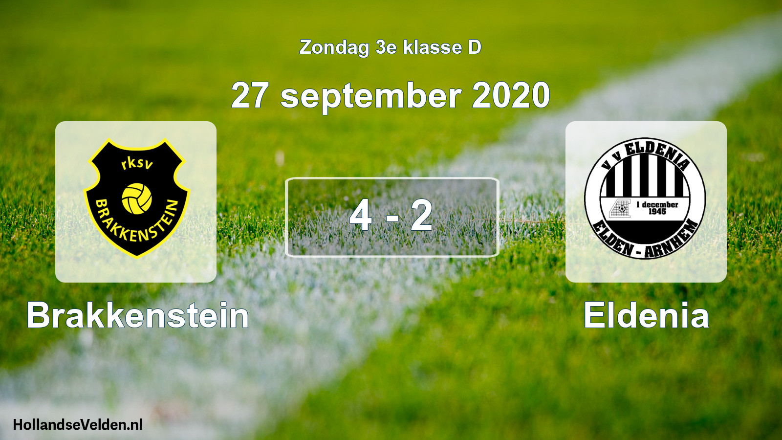 Total number of matches played: Brakkenstein - Eldenia 4 - 2 (27 September 2020)