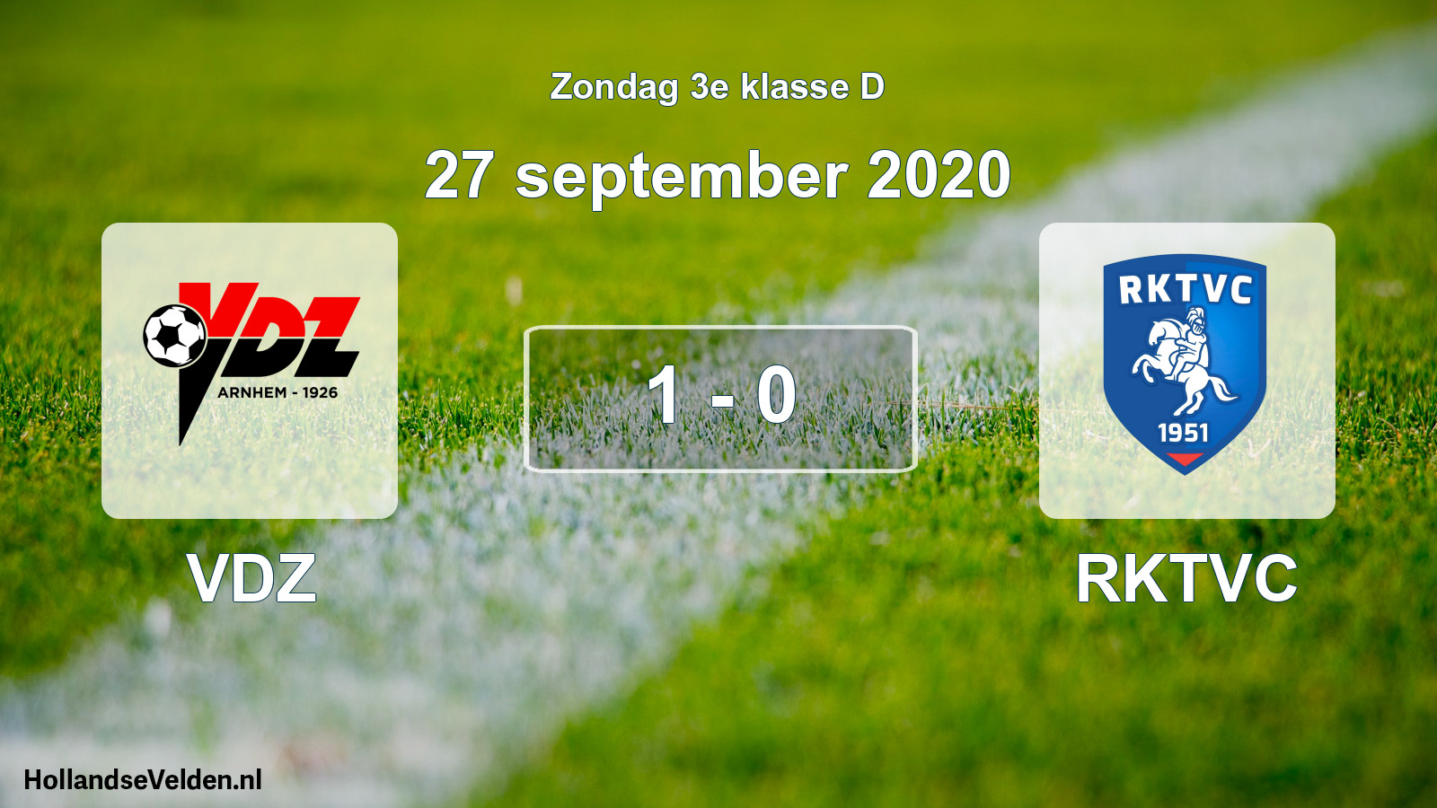 Total number of matches played: VDZ - RKTVC 1 - 0 (27 September 2020)