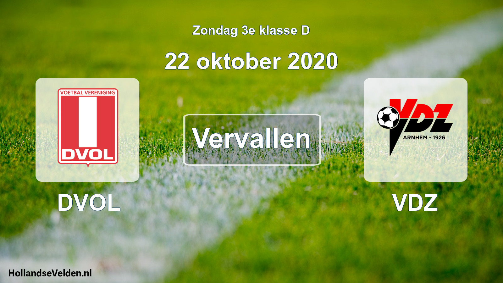 Scheduled Match: DVOL - VDZ (22 October 2020)