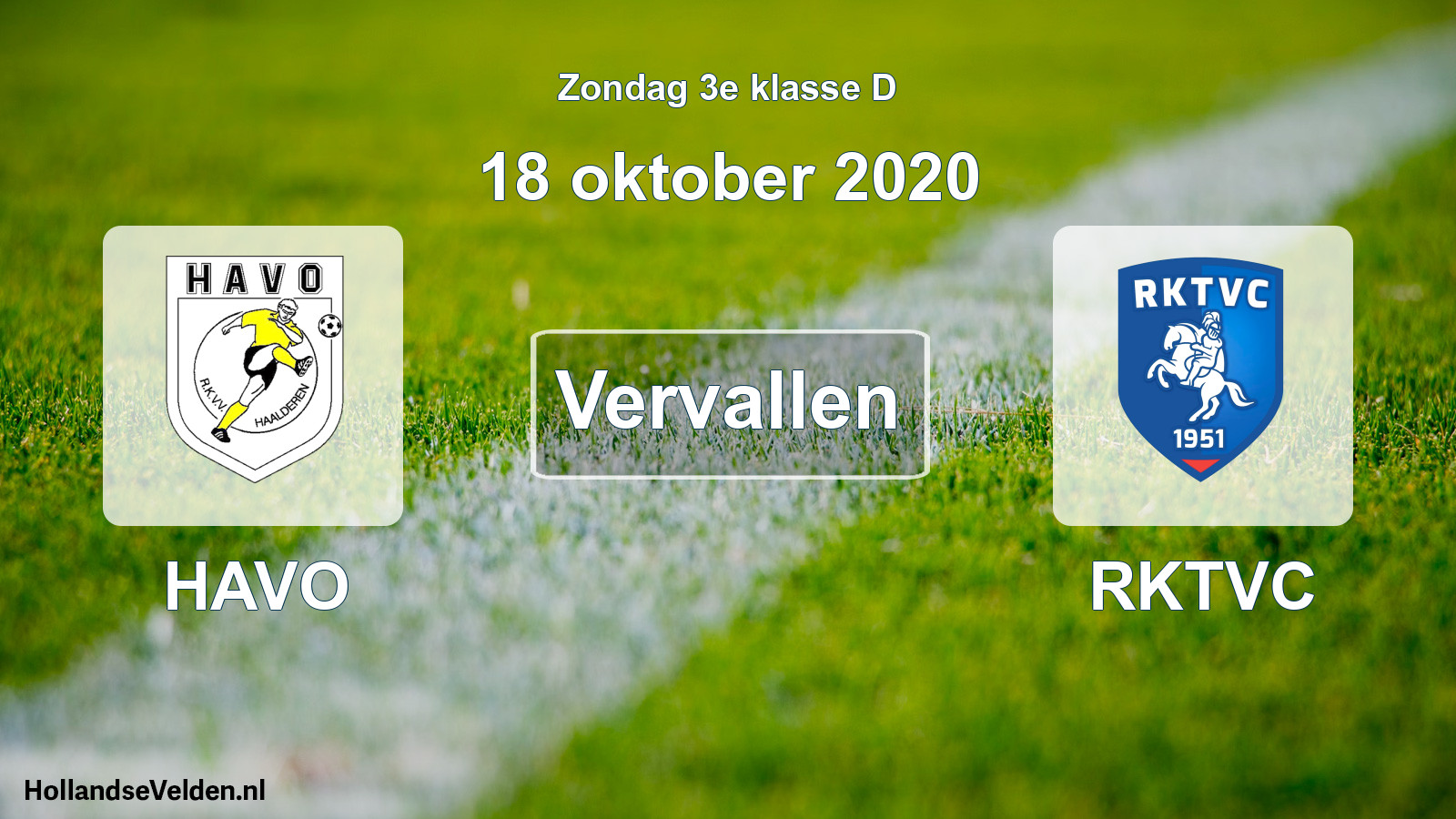 Scheduled Match: HAVO - RKTVC (18 October 2020)