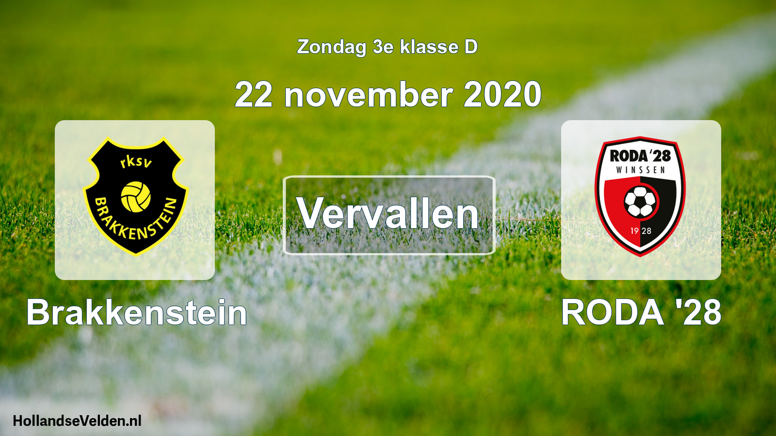 Scheduled Match: Brakkenstein - RODA '28 (22 November 2020)