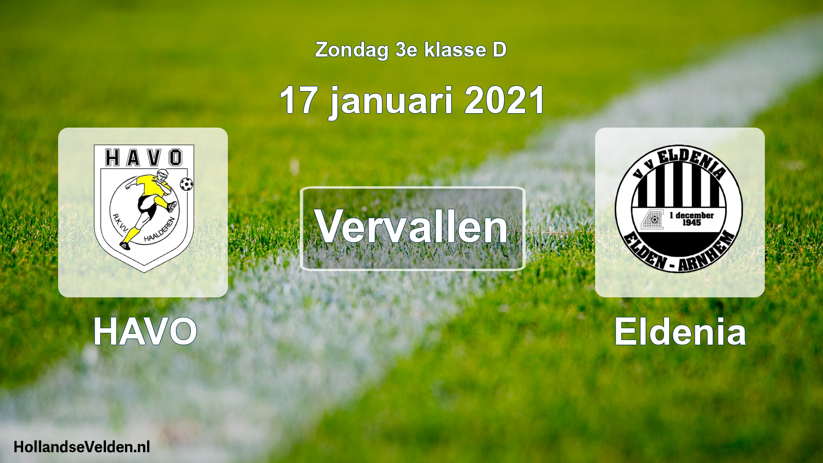 Scheduled Match: HAVO - Eldenia (17 January 2021)