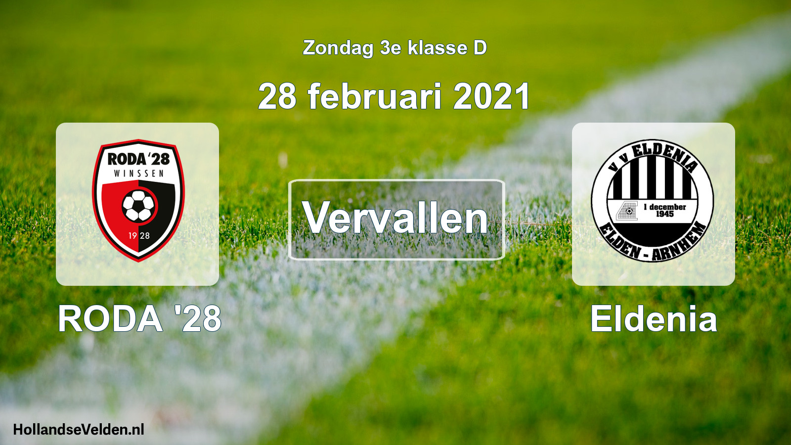 Scheduled Match: RODA '28 - Eldenia (28 February 2021)