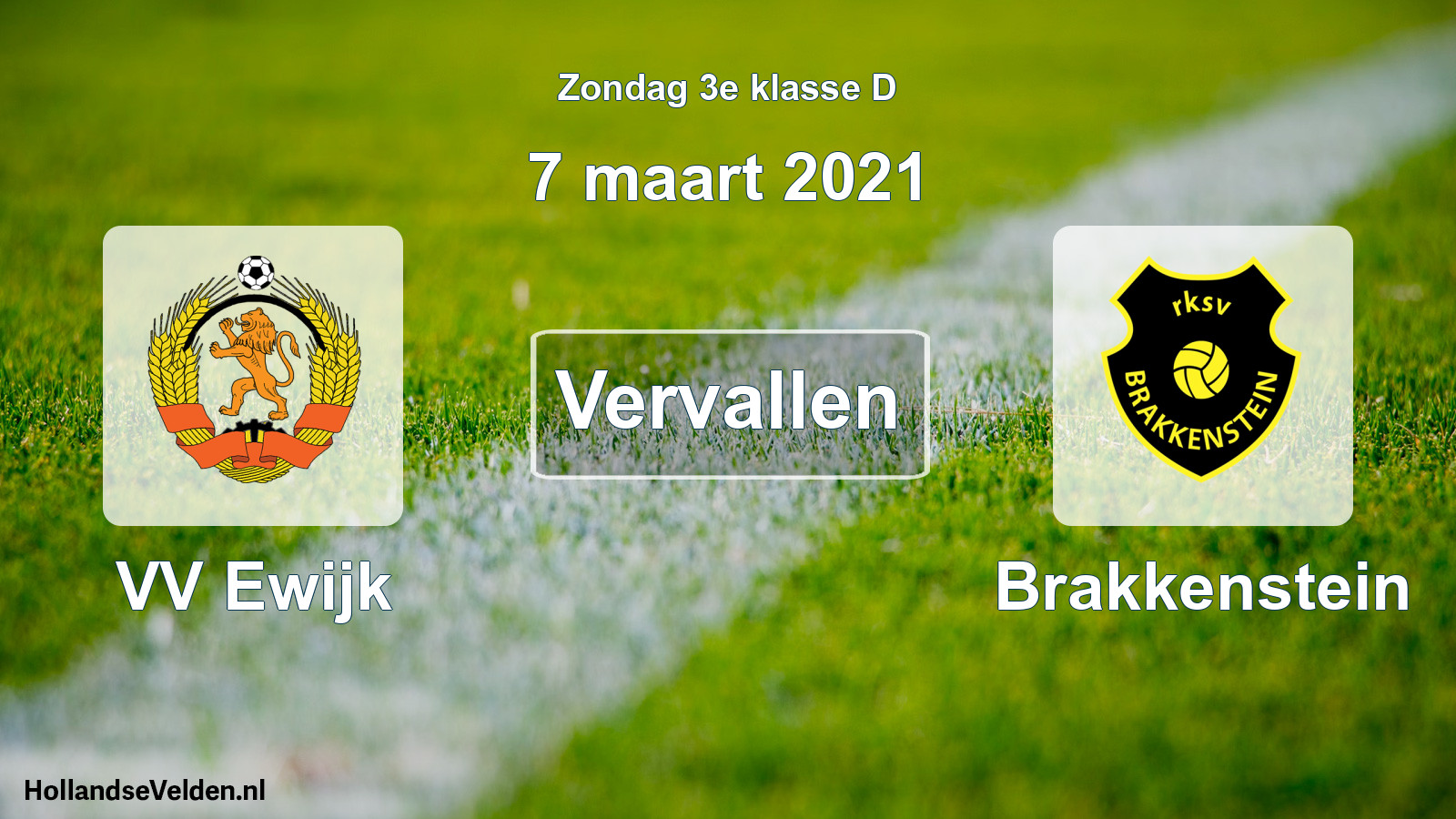 Scheduled Match: VV Ewijk - Brakkenstein (7 March 2021)