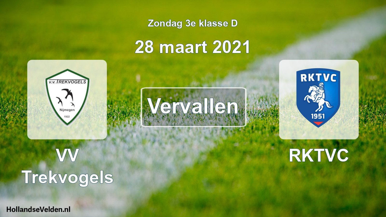Scheduled Match: VV Trekvogels - RKTVC (28 March 2021)
