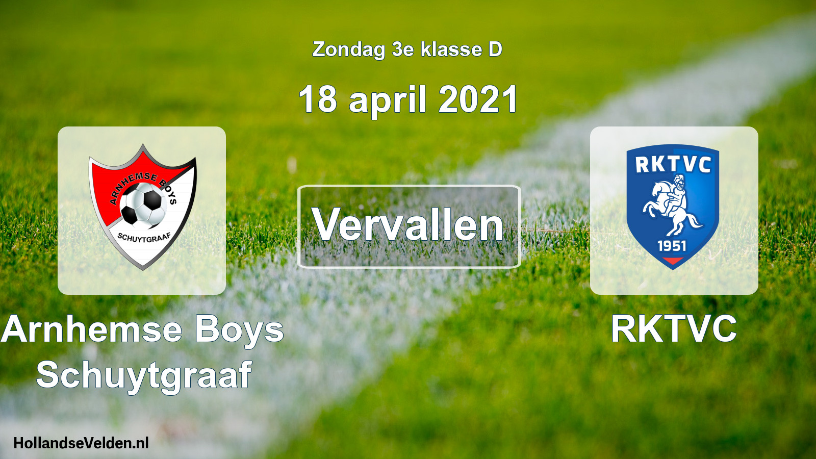 Scheduled Match: Arnhemse Boys Schuytgraaf - RKTVC (18 April 2021)