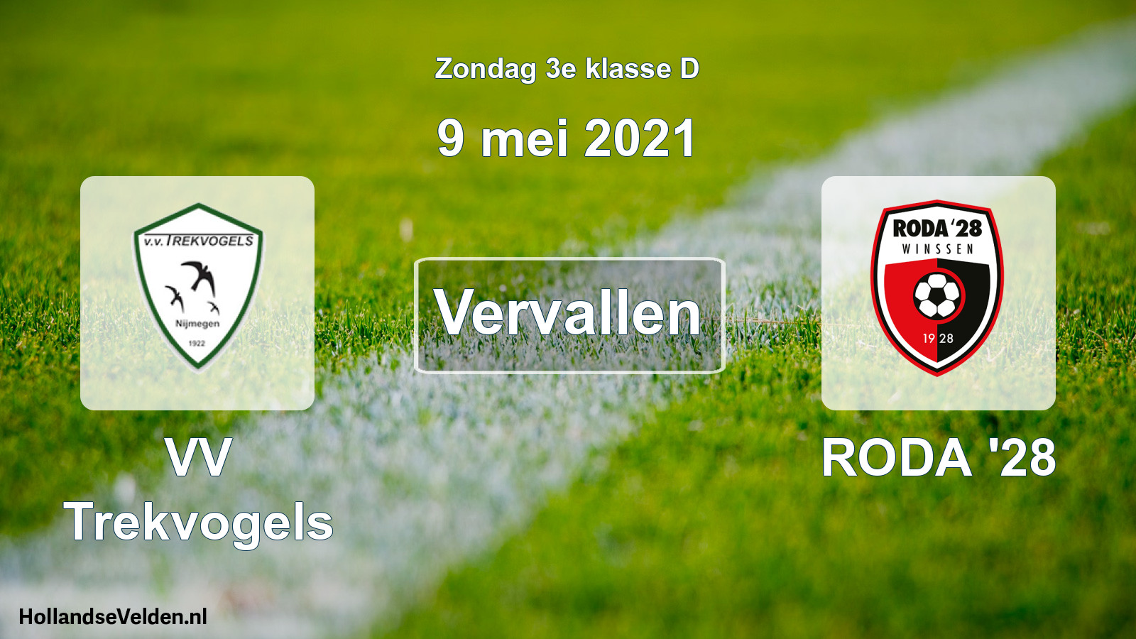 Scheduled Match: VV Trekvogels - RODA '28 (9 May 2021)