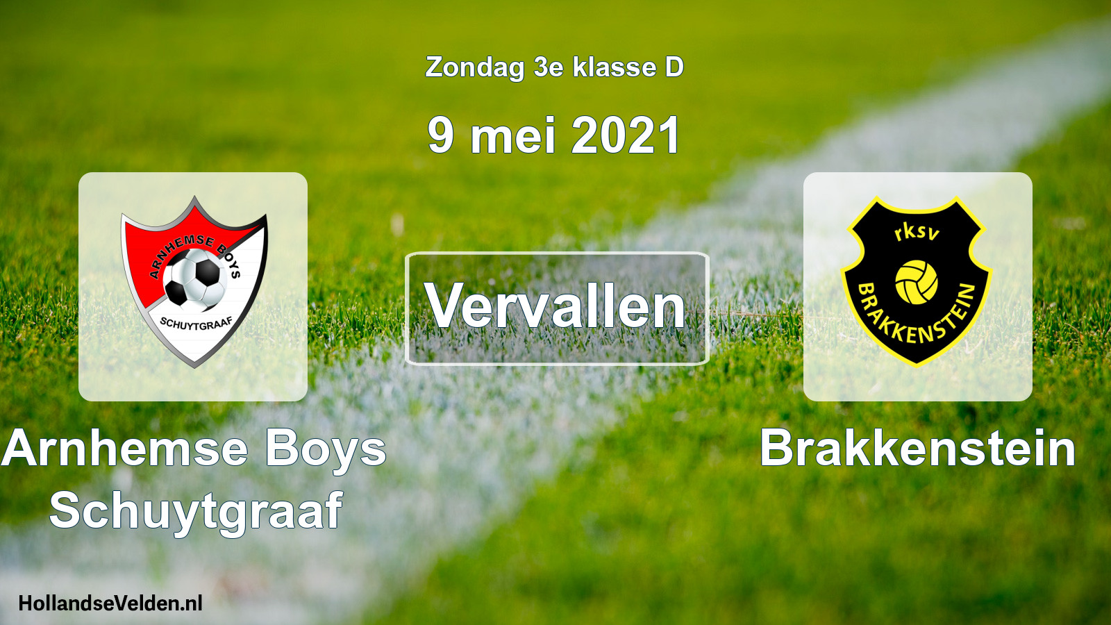 Scheduled Match: Arnhemse Boys Schuytgraaf - Brakkenstein (9 May 2021)
