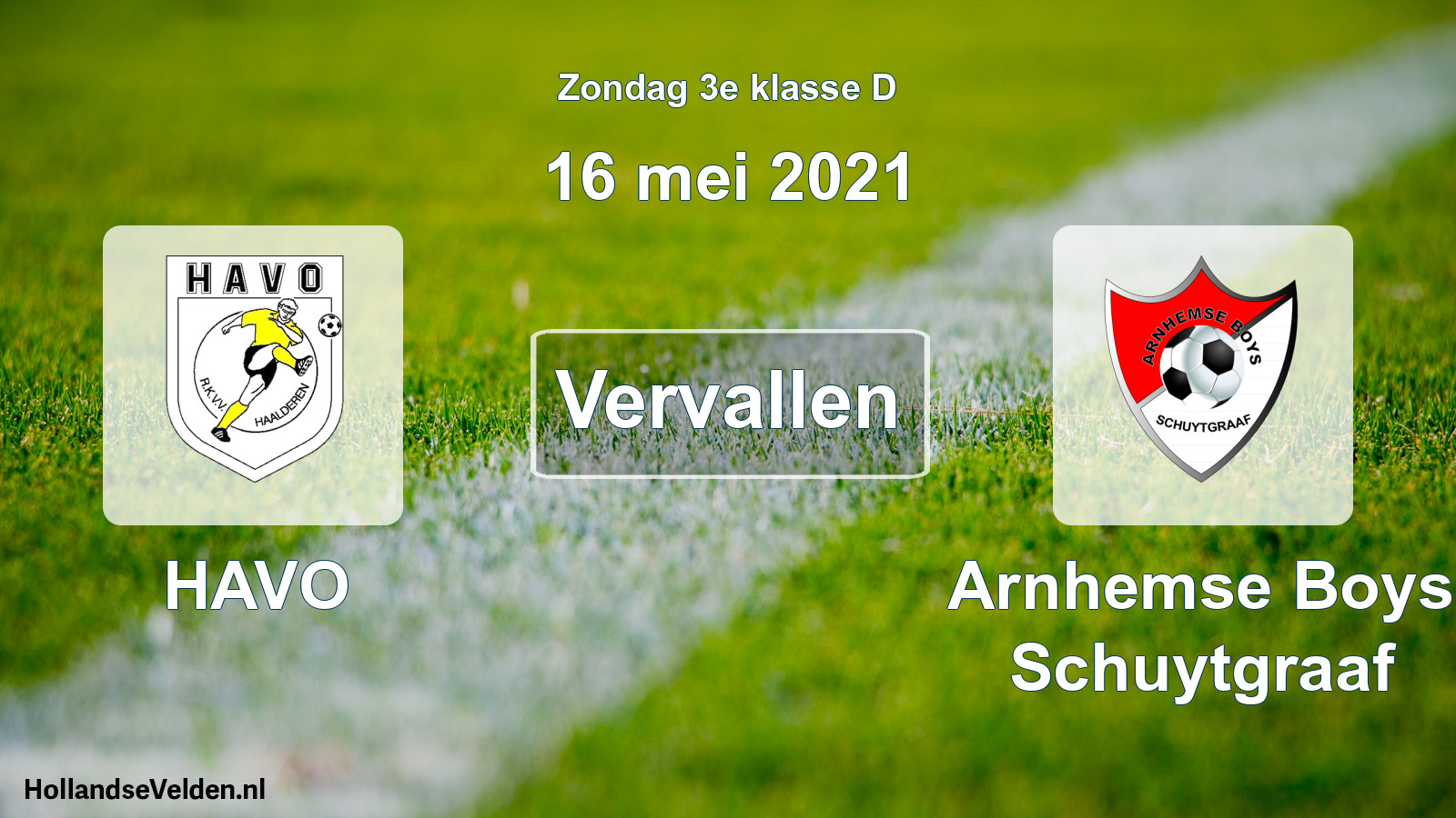 Scheduled Match: HAVO - Arnhemse Boys Schuytgraaf (16 May 2021)