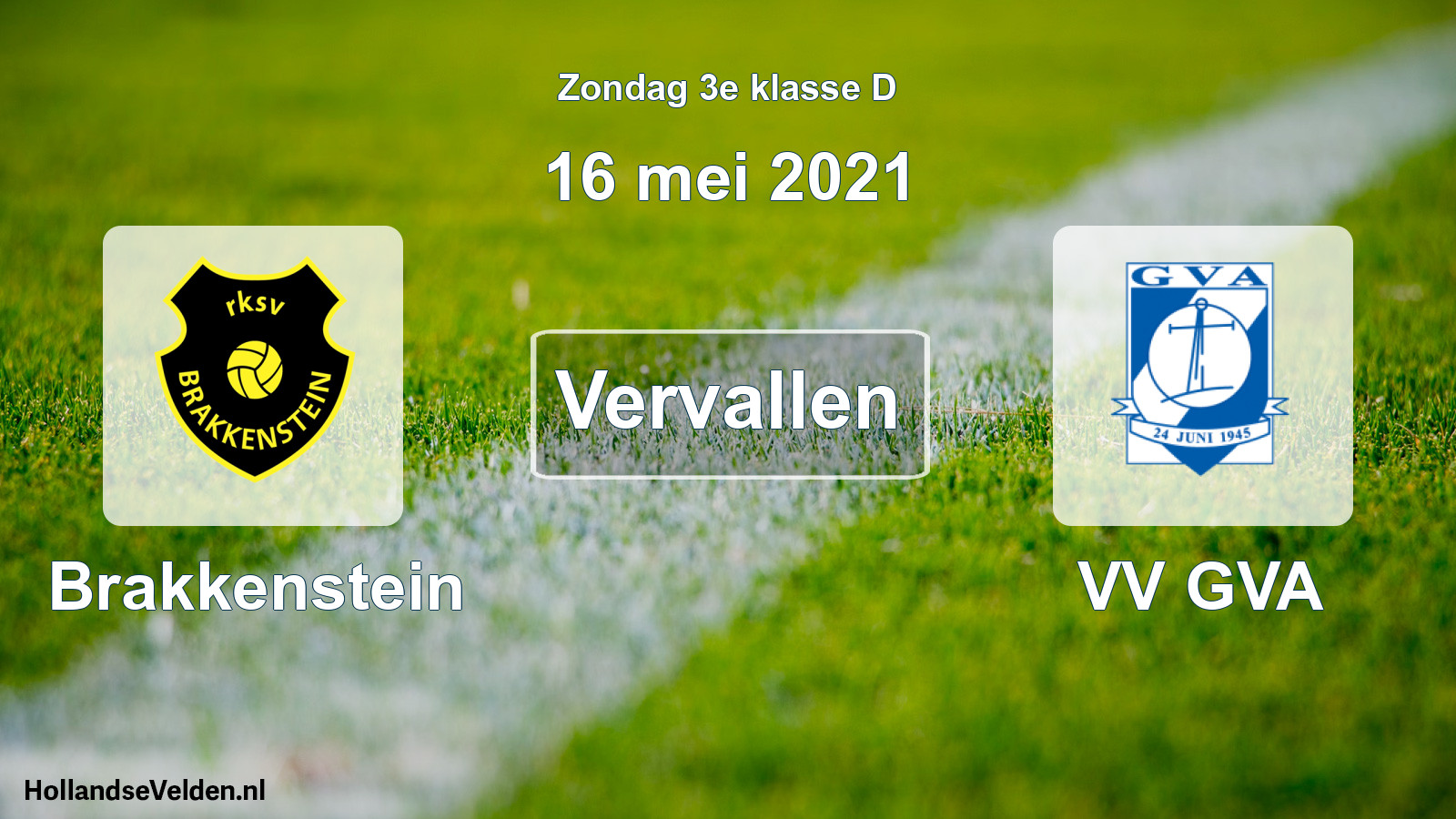 Scheduled Match: Brakkenstein - VV GVA (16 May 2021)