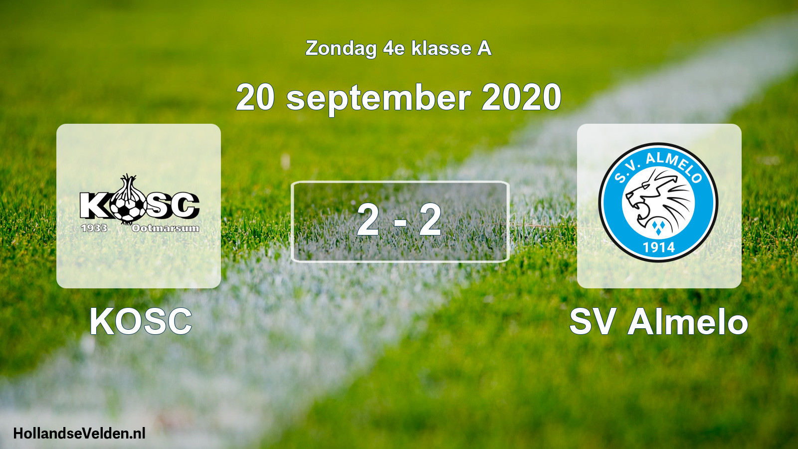 Total number of matches played: KOSC - SV Almelo 2 - 2 (20 September 2020)