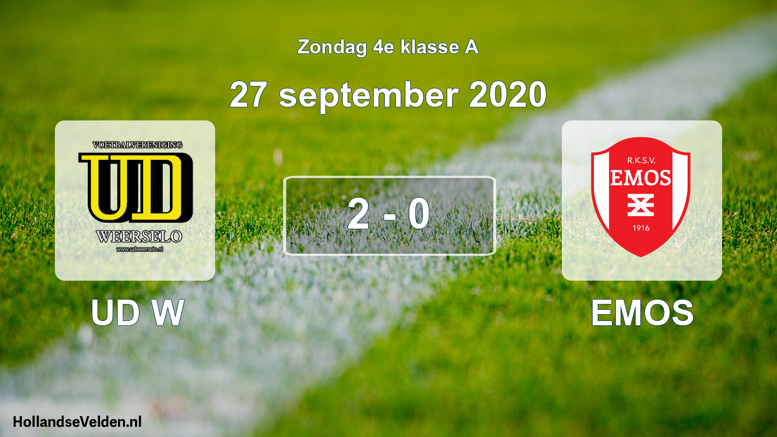 Total number of matches played: UD W - EMOS 2 - 0 (27 September 2020)